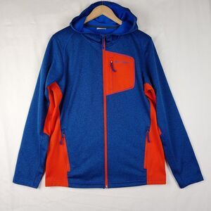 Columbia Jackson Creek Hoodie Jacket Mens S Blue Orange Long Sleeve‎ Full Zip